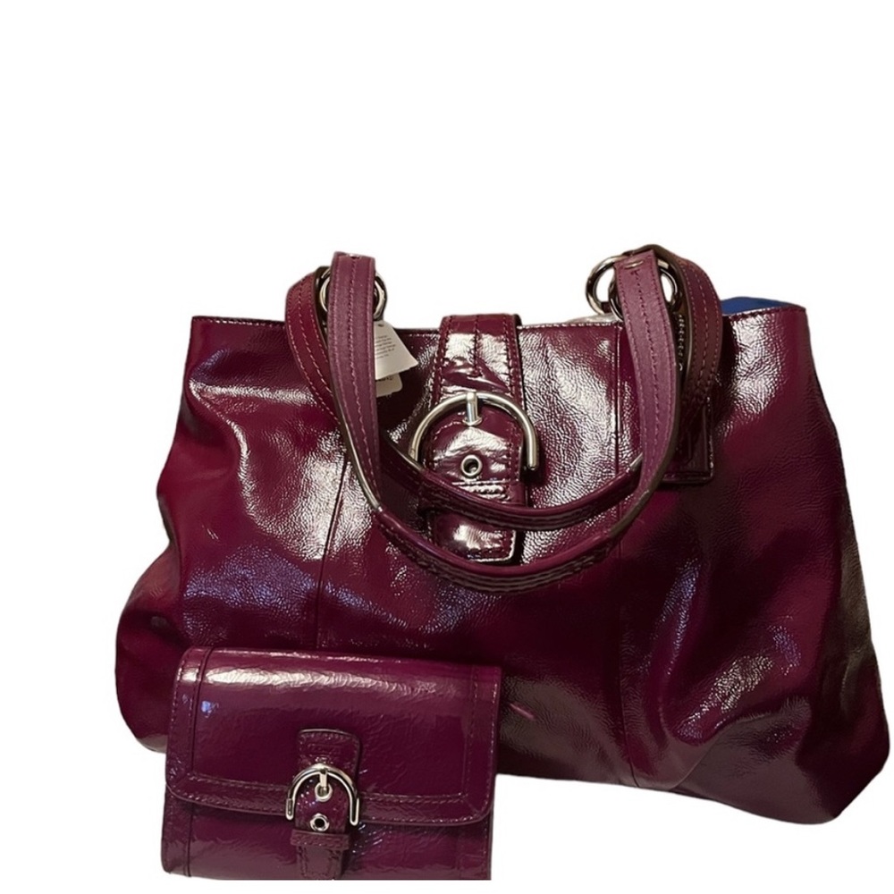 Coach Patent Leather Purse & Wallet (peeling on inside)